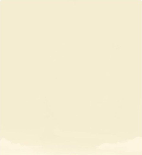 An illustrated figure sitting in tall grass under a pale golden sky